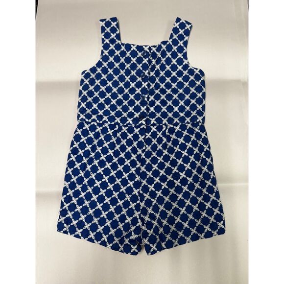 JANIE and JACK Navy/White Embroidered Button Back Jumper, Sz 2T - Picture 3 of 6